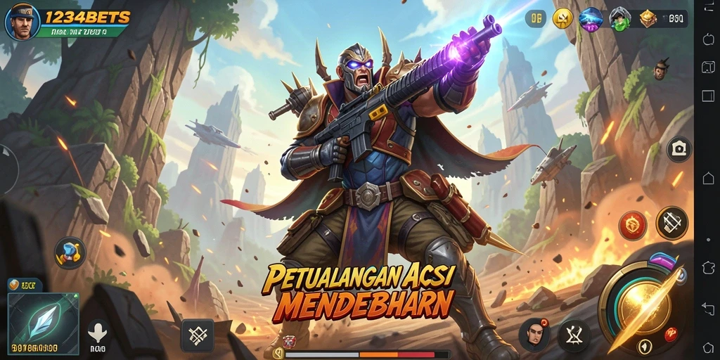 Tampilan gameplay menegangkan dari 1234BETS dengan aksinya yang dinamis.