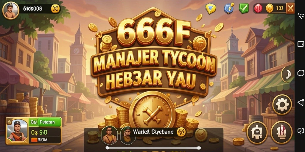 Tampilan gameplay 666F yang menarik dengan elemen manajemen bisnis.