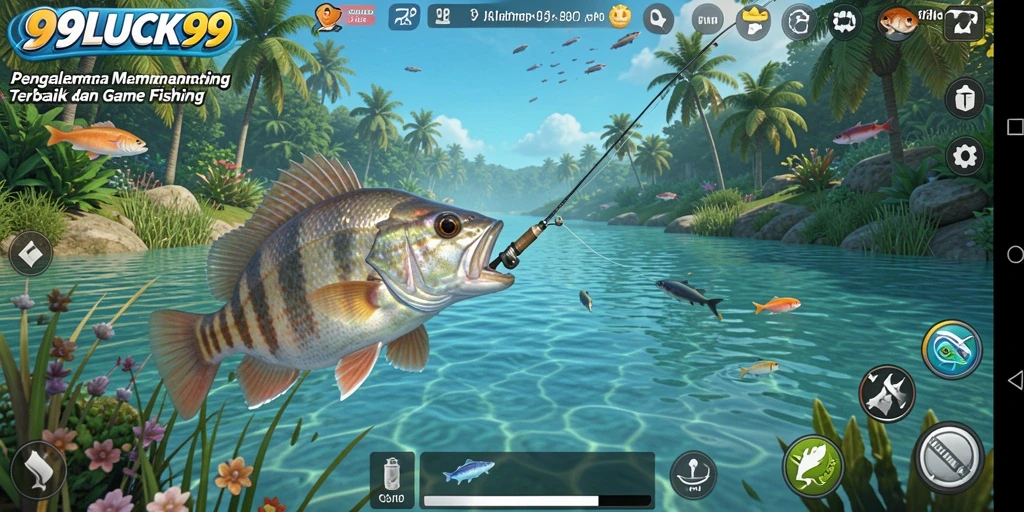 Tampilan menarik dari gameplay 99LUCK99 yang penuh aksi memancing.