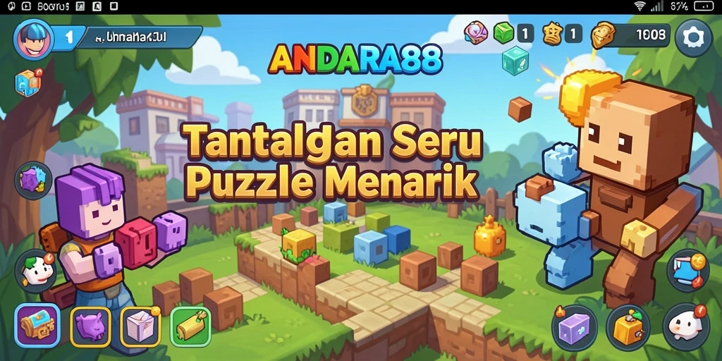 Tampilan gameplay puzzle ANDARA88 yang seru dan menantang.