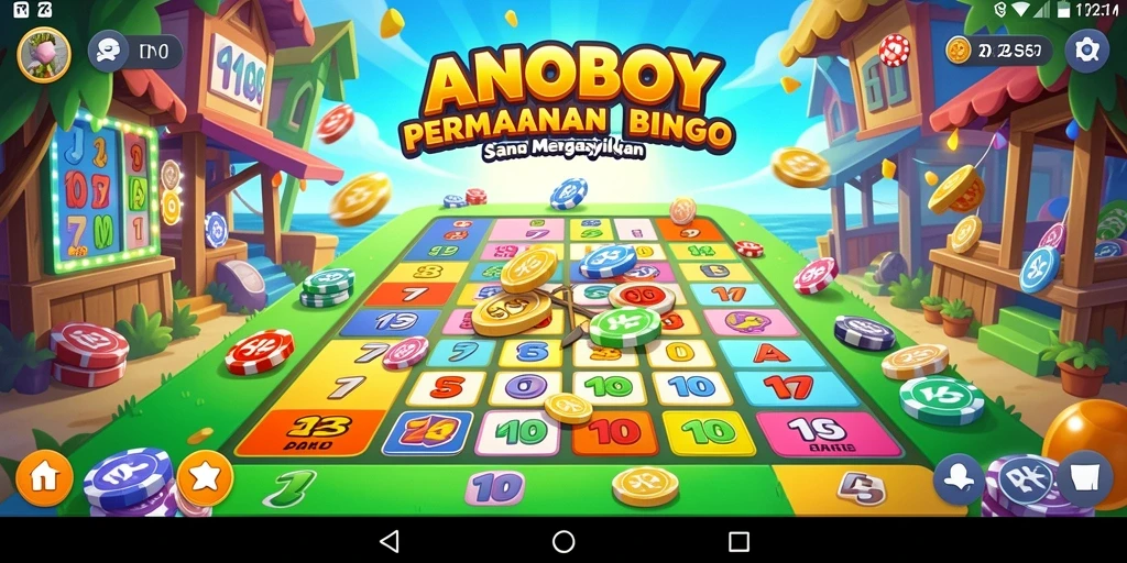 Gameplay ANOBOY menampilkan pengalaman Bingo yang seru dan interaktif.