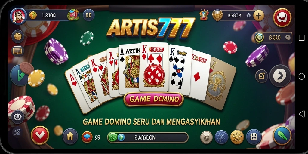 Tampilan gameplay seru di ARTIS777 dengan kartu Domino.