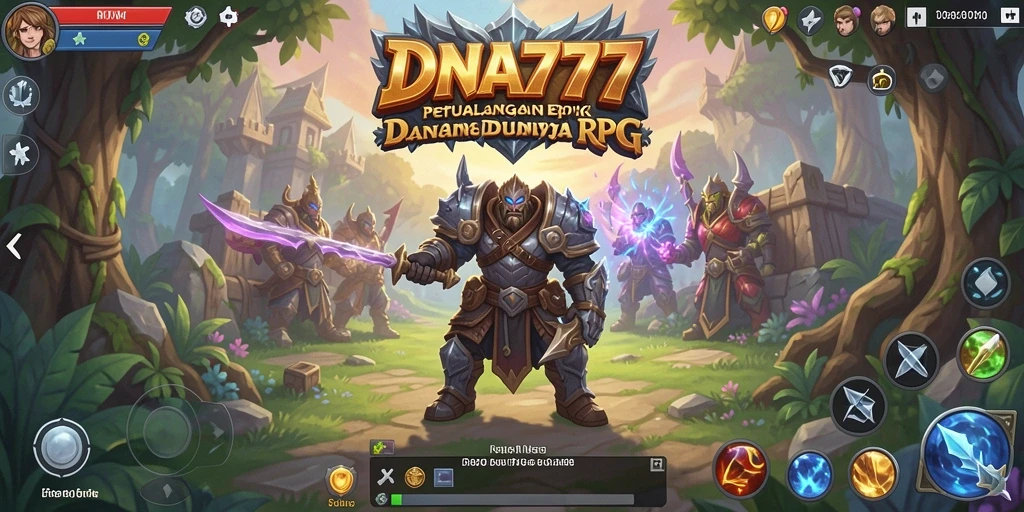 Screenshot gameplay RPG dari DNA777 yang menunjukkan aksi pertarungan seru.