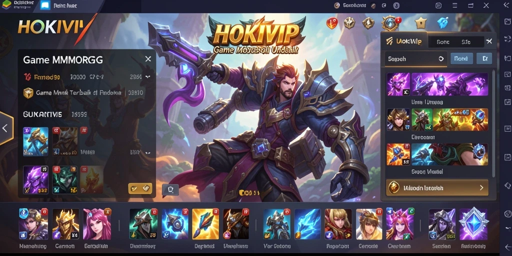 Screenshot utama HOKIVIP menampilkan aksi seru dalam game MMORPG.