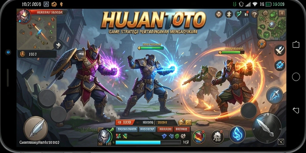 Tampilan gameplay strategis yang mendebarkan di HUJANTOTO.