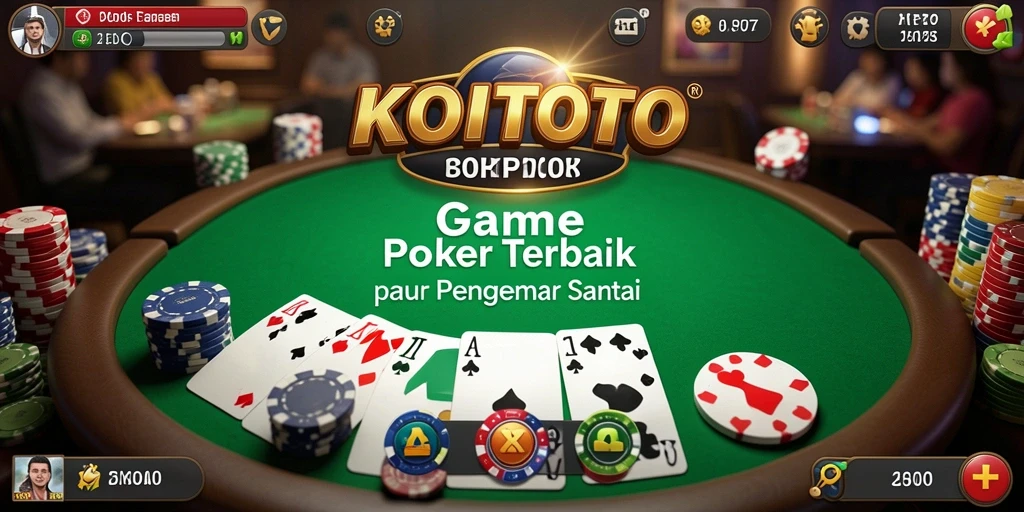 Tampilan gameplay poker yang menegangkan dan seru.