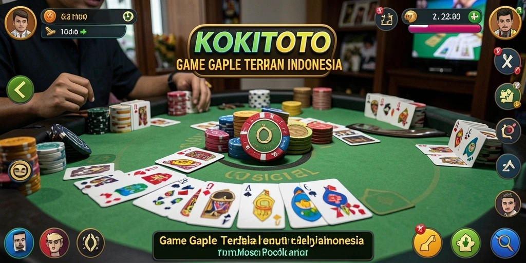 Tangkapan layar KOKITOTO menampilkan gameplay seru permainan Gaple.