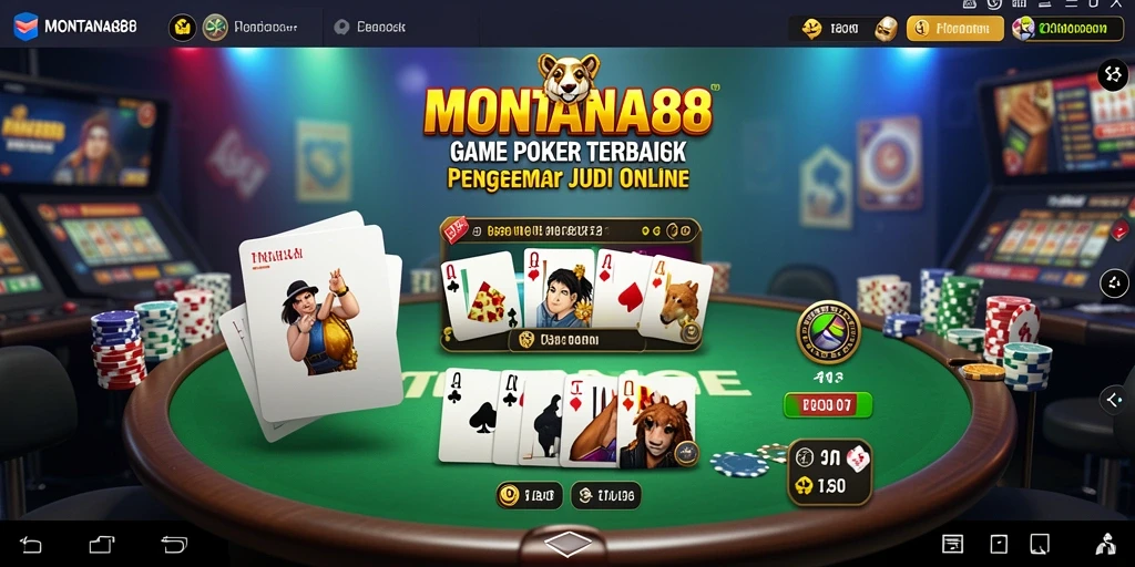 Tampilan gameplay seru dari MONTANA88 di Poker.