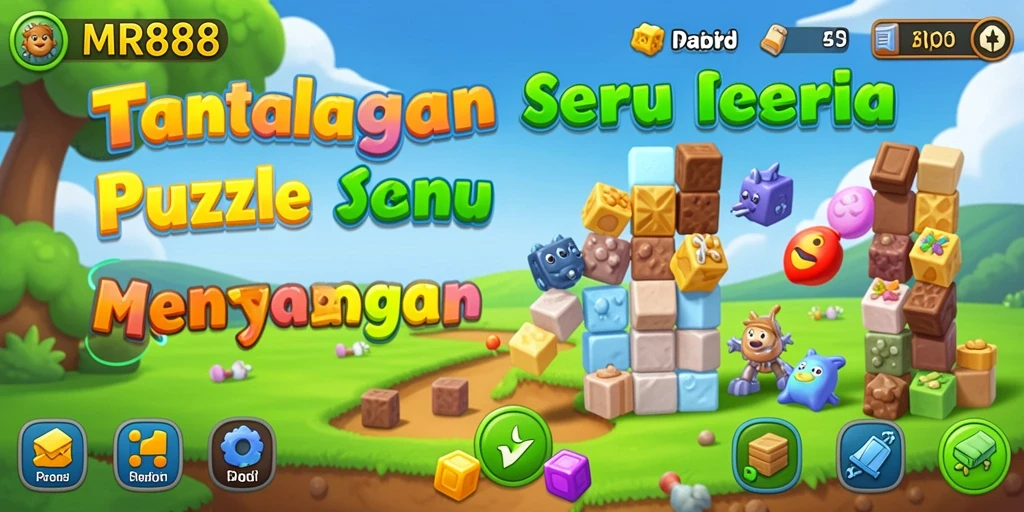 Gameplay seru dalam puzzle MR888 yang menantang.