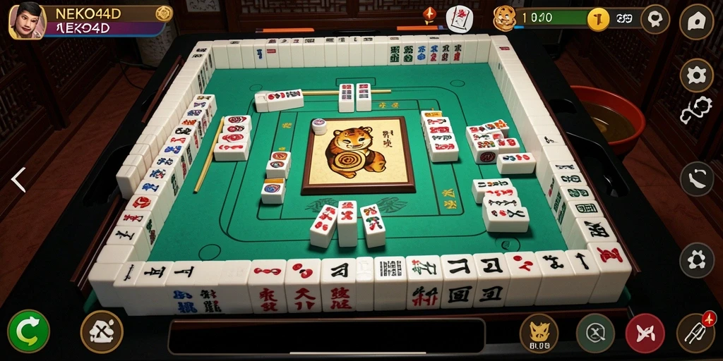 Gameplay seru NEKO4D dengan desain Mahjong yang menarik.