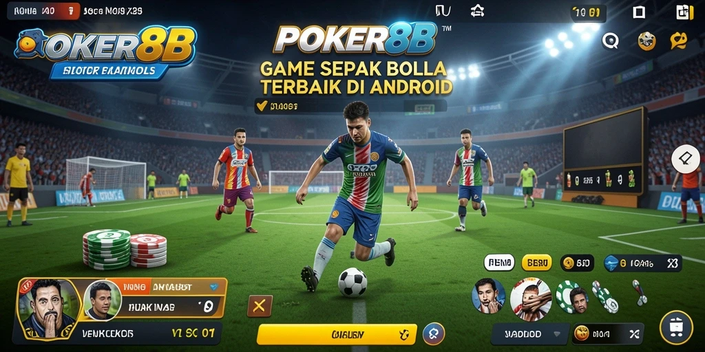 Tampilan gameplay sepak bola yang mendebarkan dari POKER88.