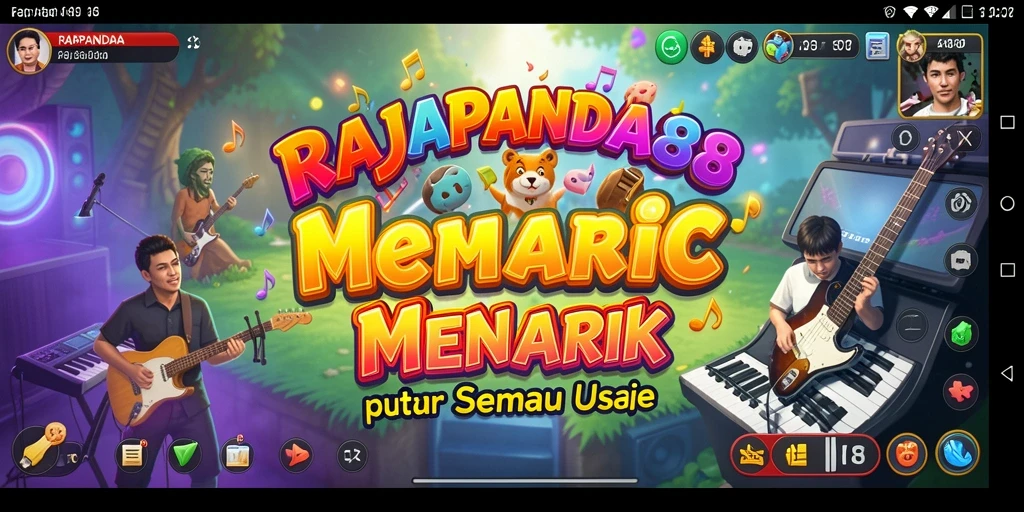Tampilan gameplay RAJAPANDA88 yang penuh warna dan interaktif.