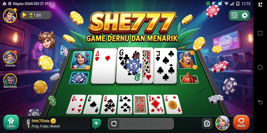 Gambaran gameplay seru dari SHE777 saat bermain Domino.