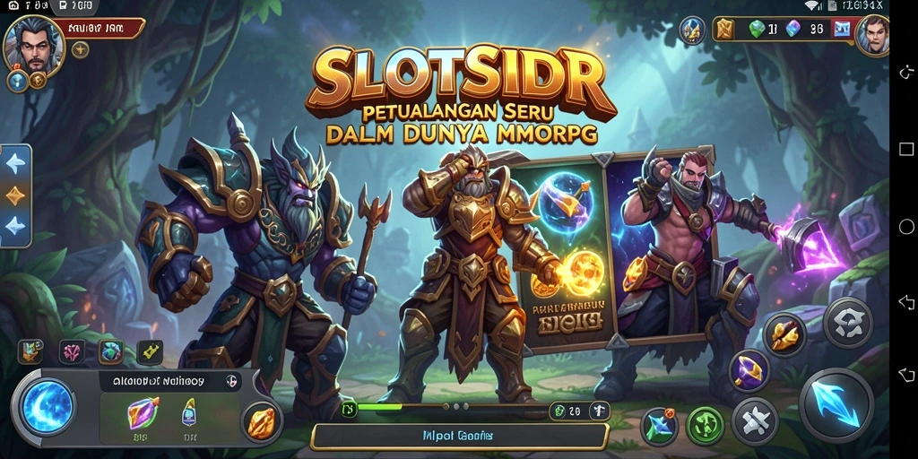 Screenshot gameplay SLOTSIDR yang menunjukkan pertarungan epik dalam dunia MMORPG.